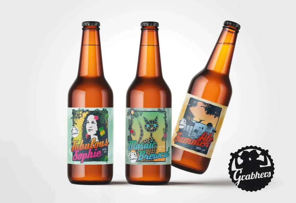 Bieretiketten Grabhers Bier aus Vorarlberg