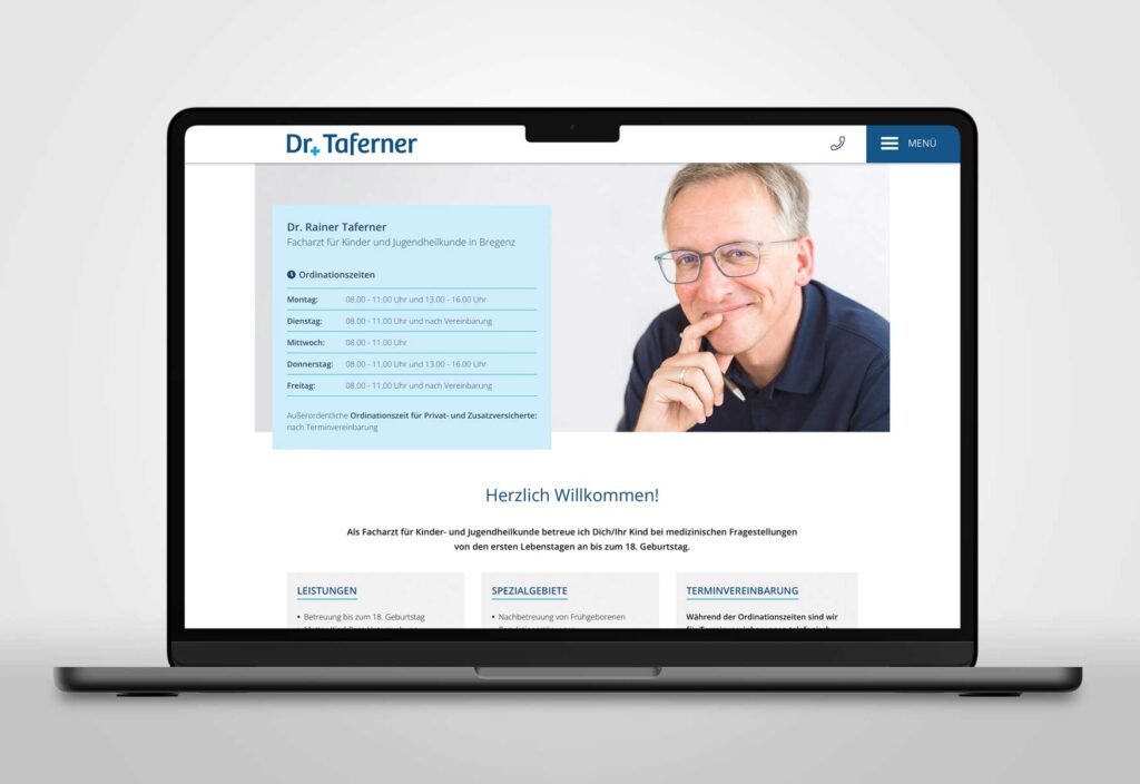 Homepage Kinderarzt Taferner in Bregenz
