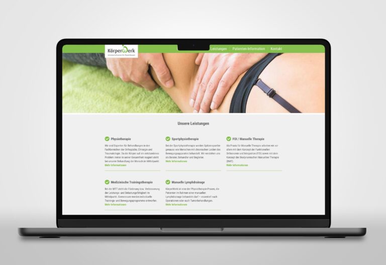 Webdesign Website KörperWerk Vorarlberg
