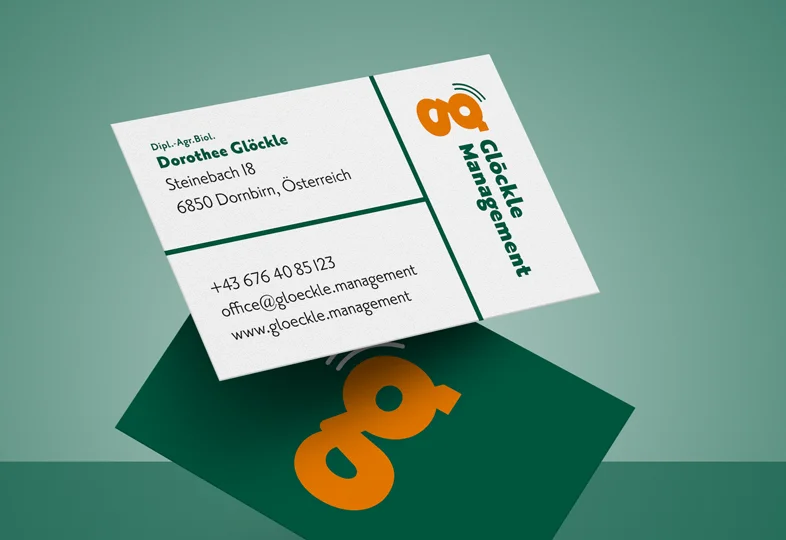 Logo und Visitenkarte für Glöckle Management